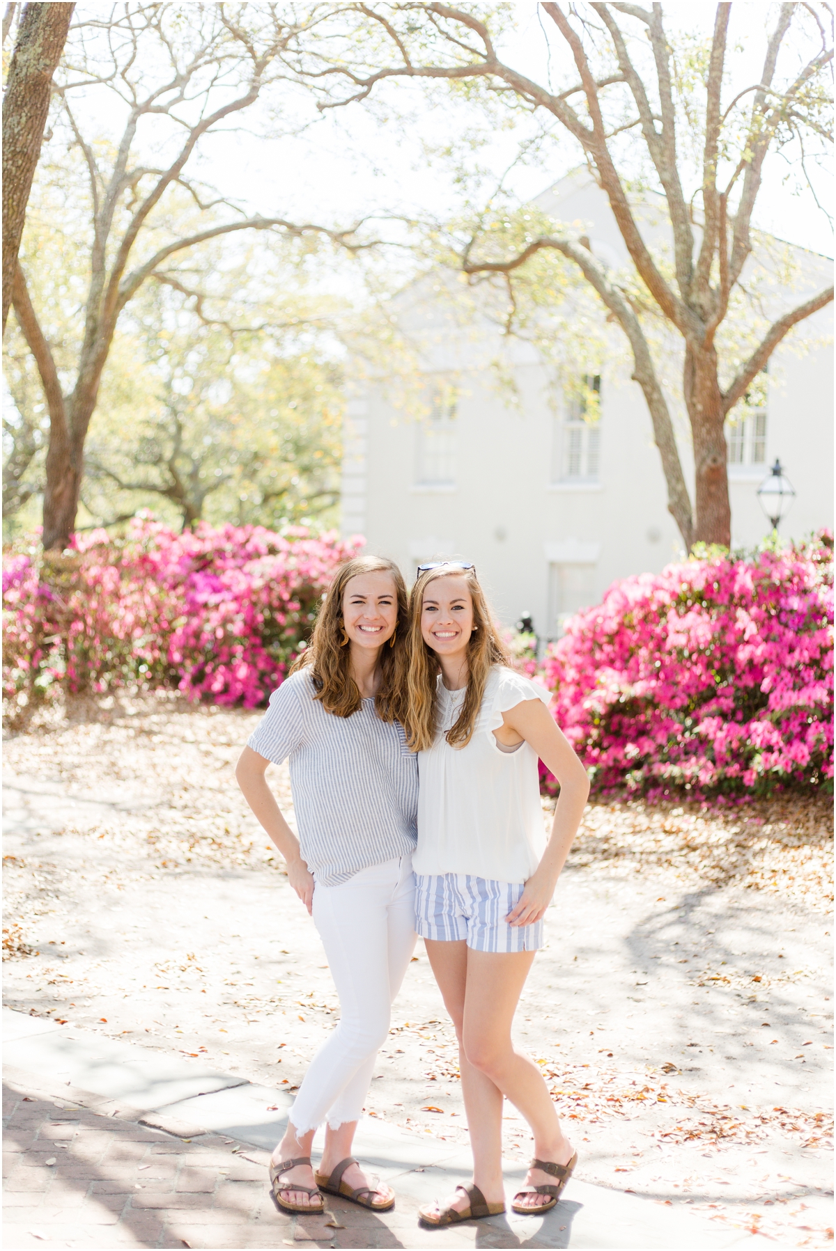 Azaleas blooming in Downtown Charleston, South Carolina | Jacqueline & Laura | Charleston Wedding Photographer
