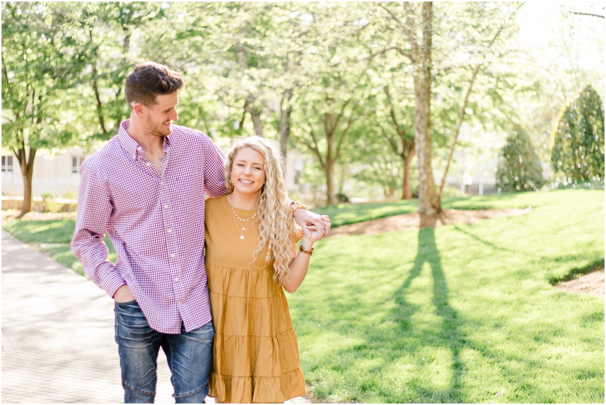 Spring engagement session in Downtown Spartanburg  | Jacqueline & Laura