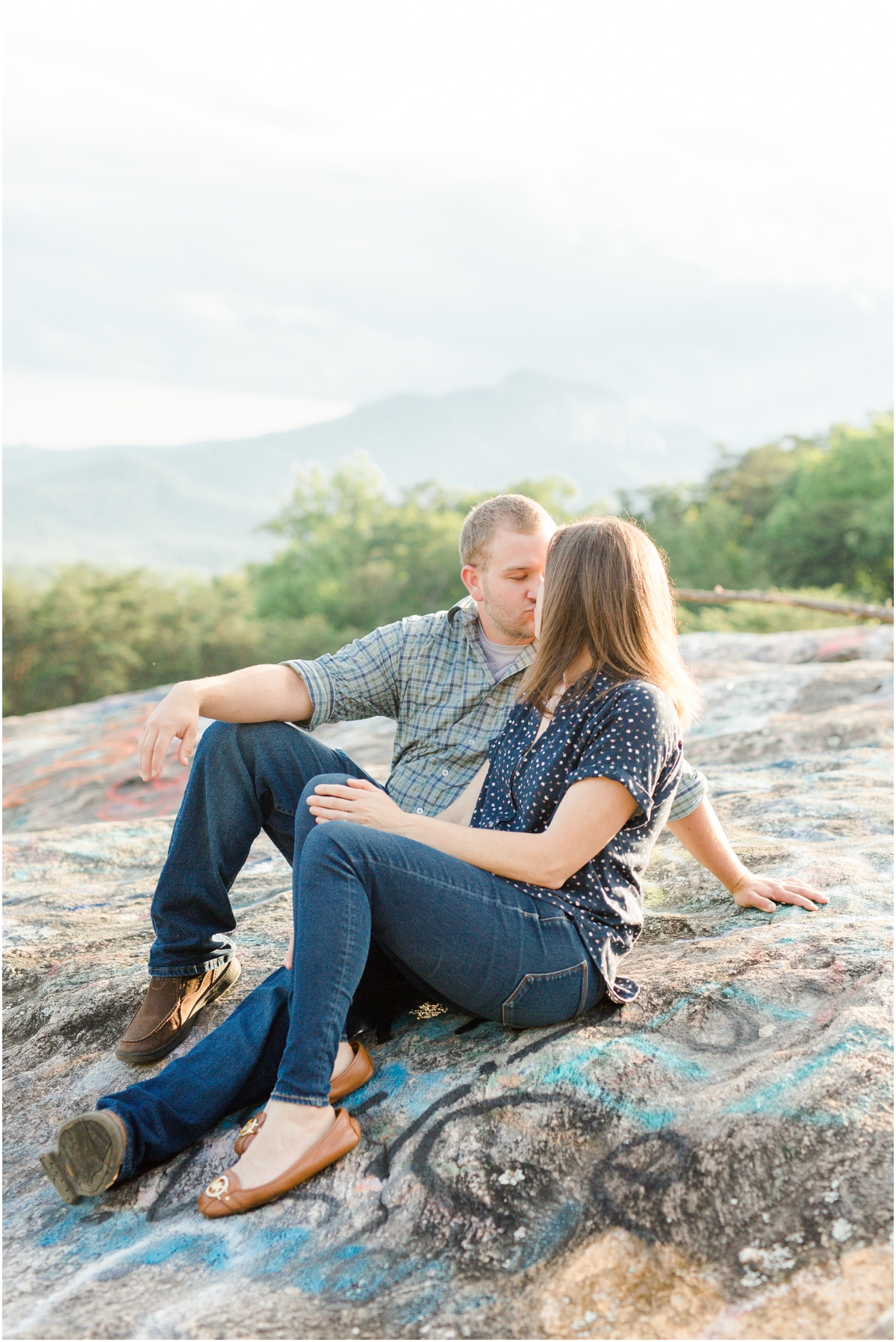 Engagement Session at bald rock & engagement session at table rock field | Greenville Wedding Photographers | Jacqueline & Laura