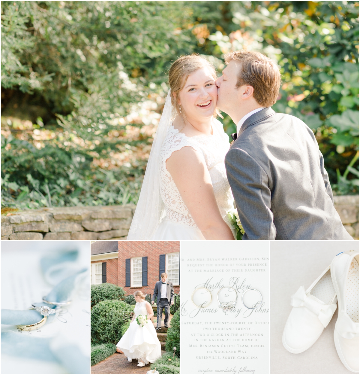 October Backyard wedding in Greenville SC with a reception at the Poinsett Club | Greenville Wedding Photographer