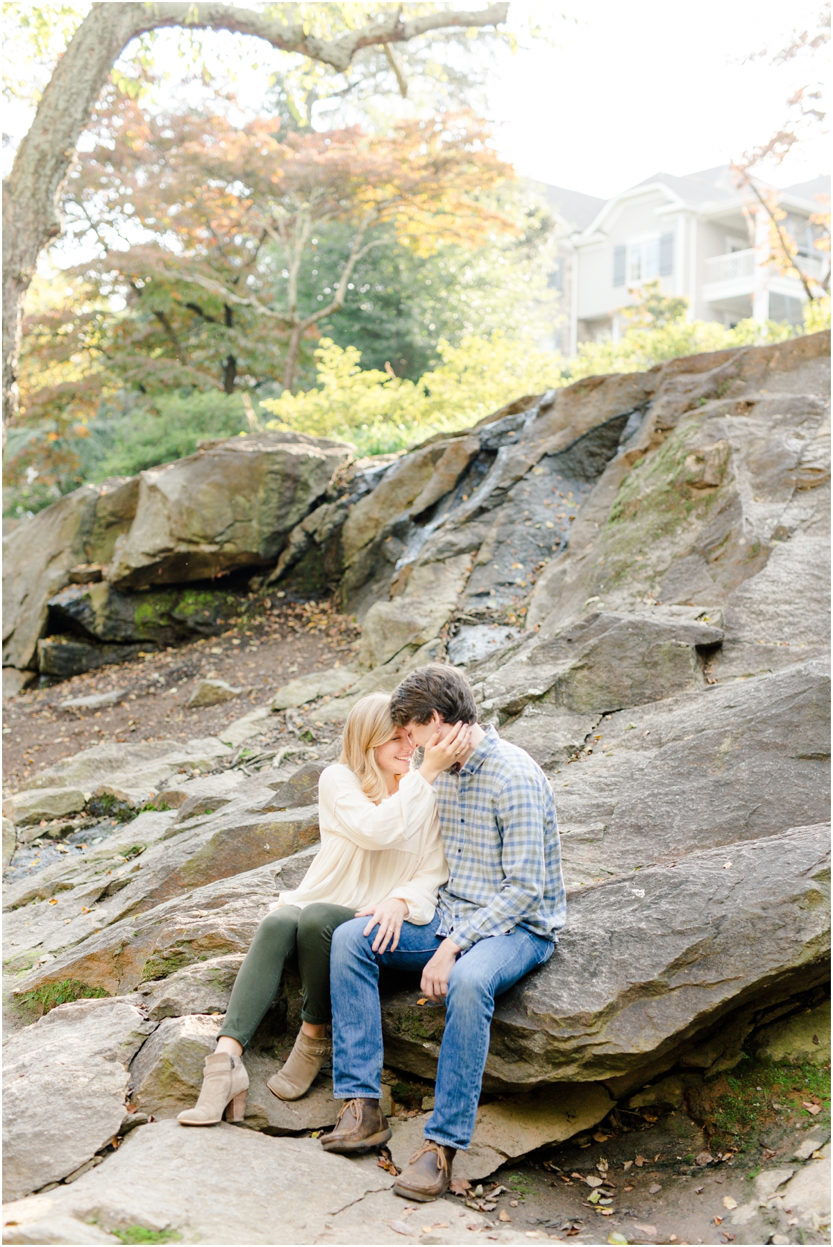 rock quarry and Downtown Greenville engagement session | greenville wedding photographer