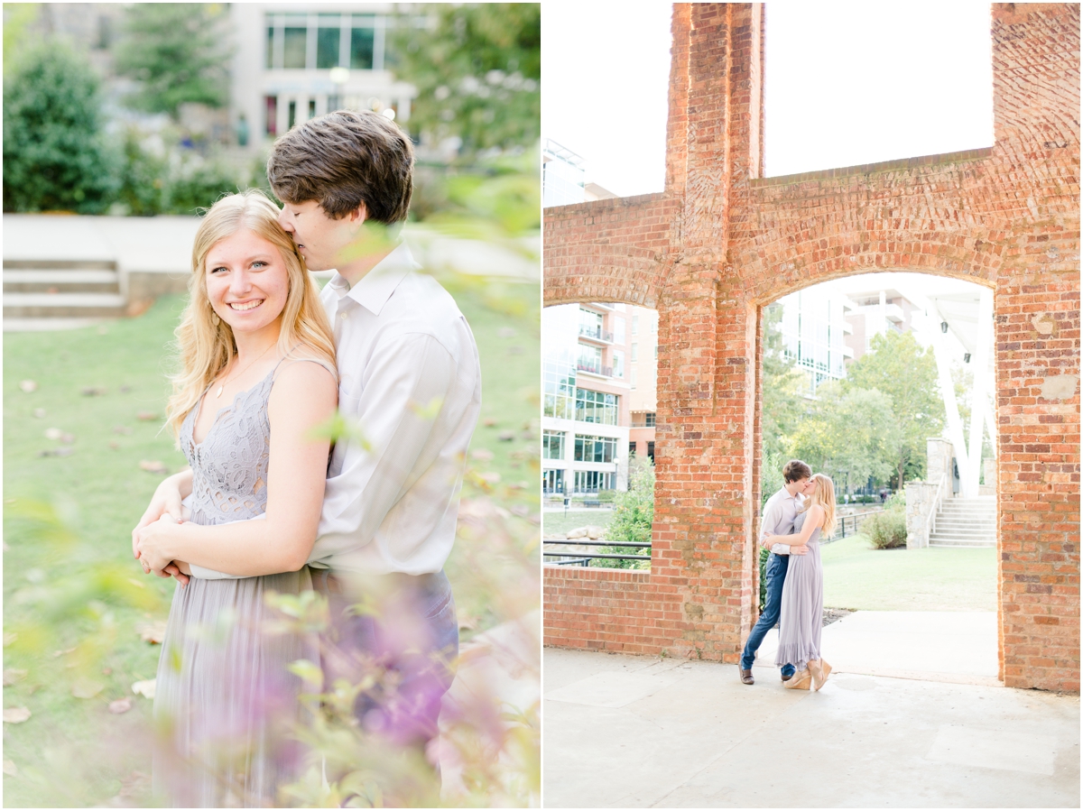 Wyche pavilion engagement session Downtown Greenville engagement session | greenville wedding photographer