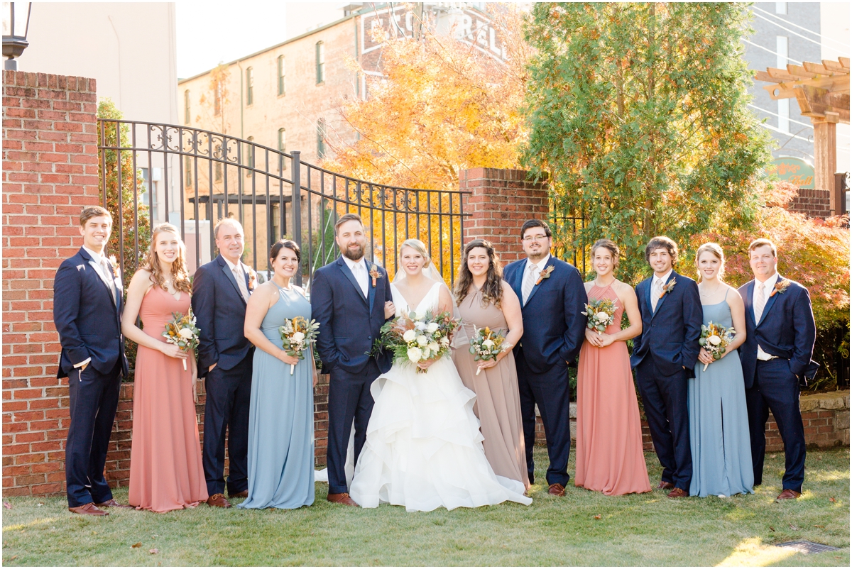Fall Indigo Hall Wedding in Downtown Spartanburg, SC | Spartanburg Wedding Photographer