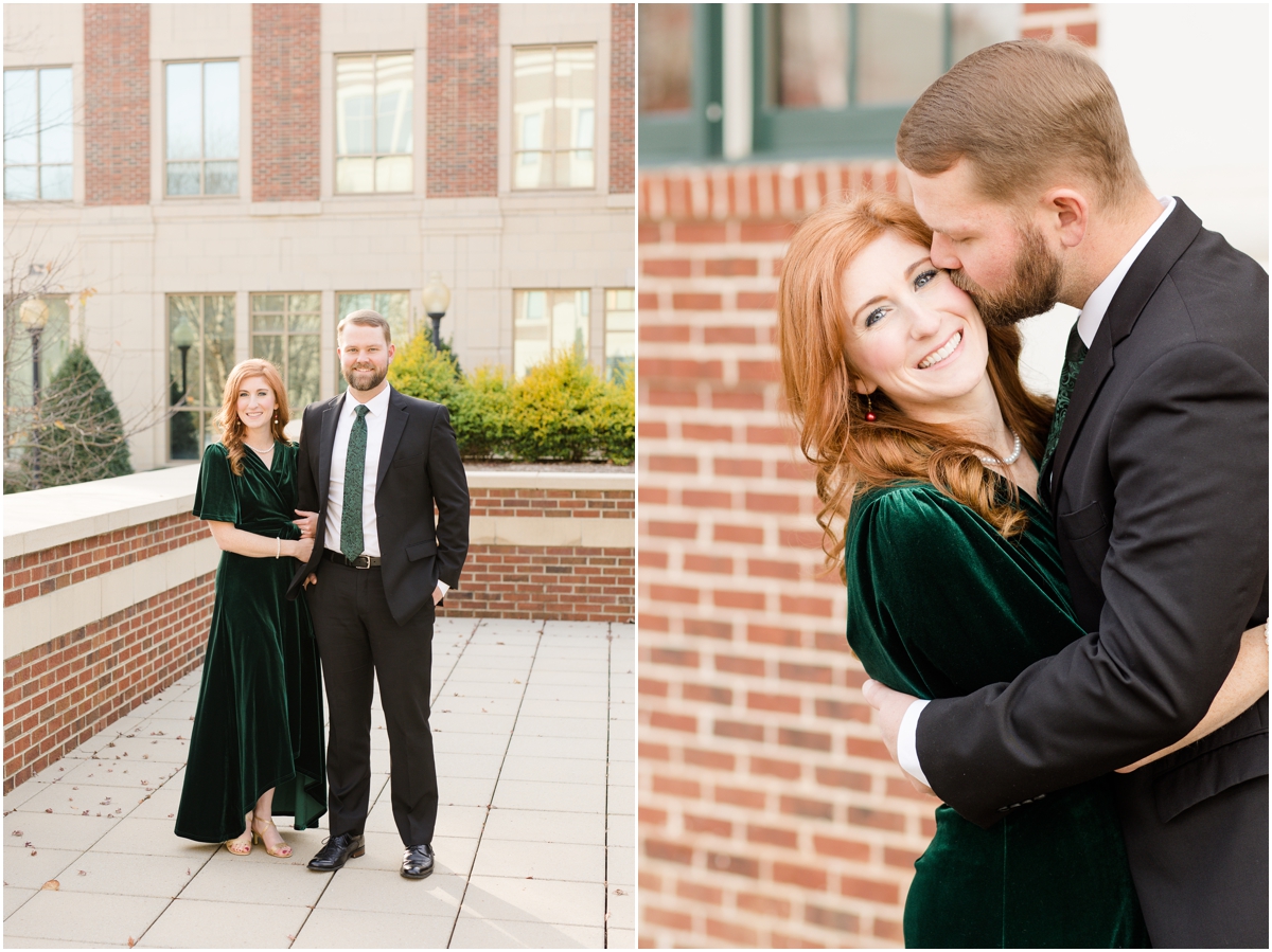 Downtown Spartanburg Christmas Couples Session