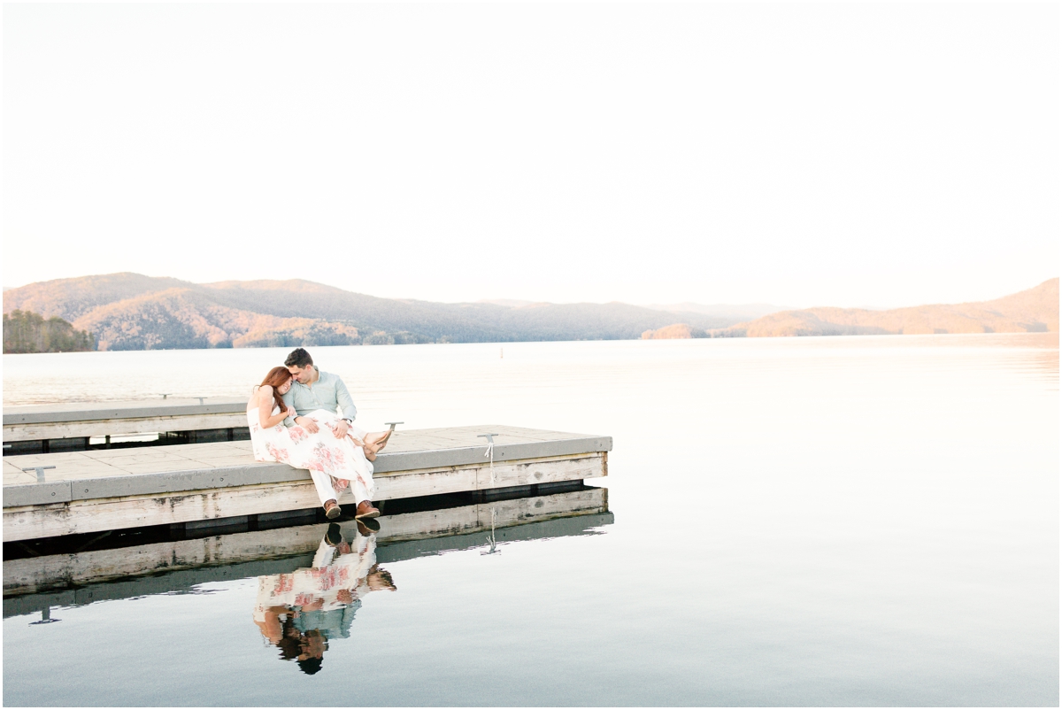 Lake Jocassee engagement session Greenville sc