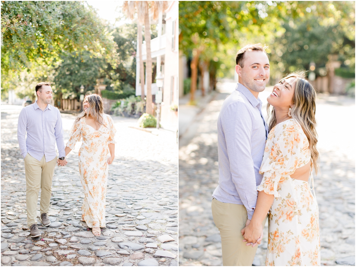 downtown charleston engagement session
