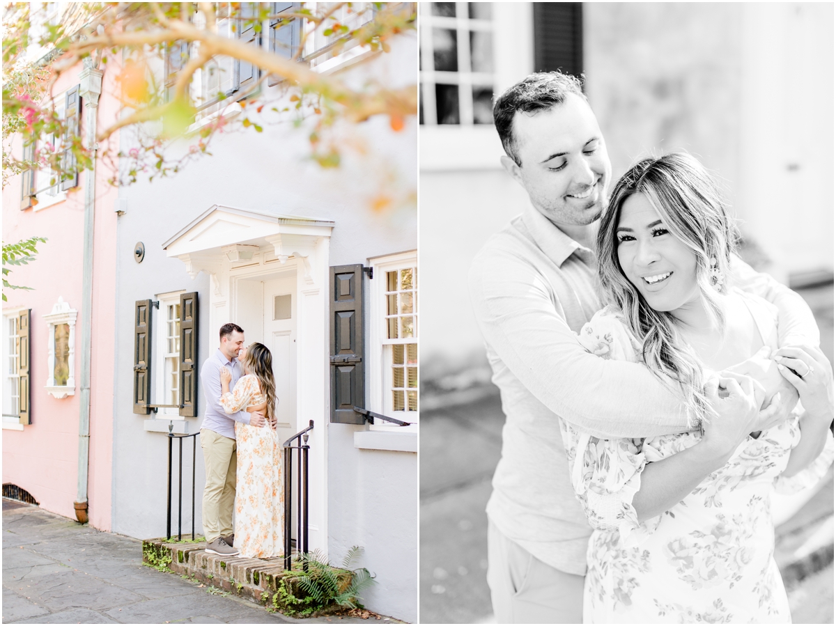 downtown charleston engagement session