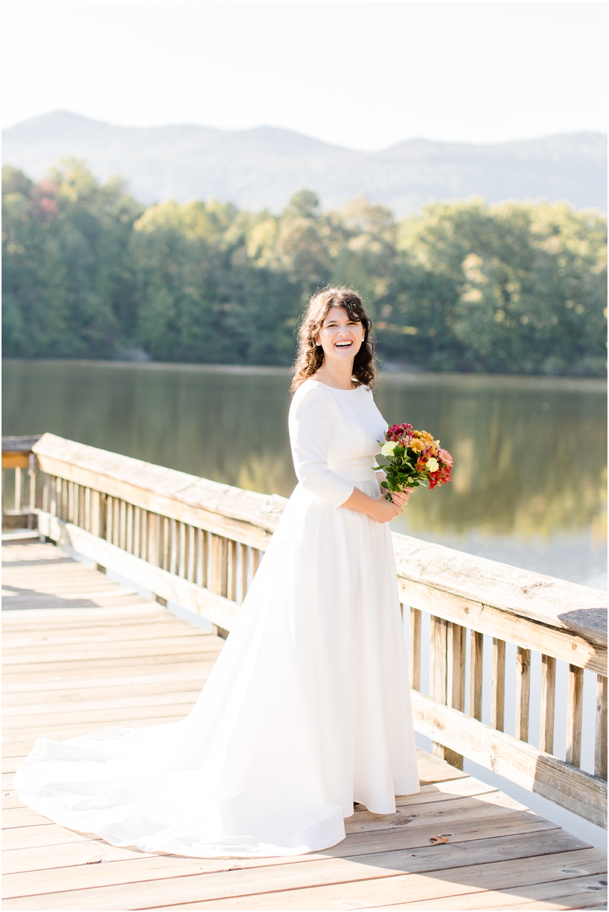 table rock bridal session in greenville, sc