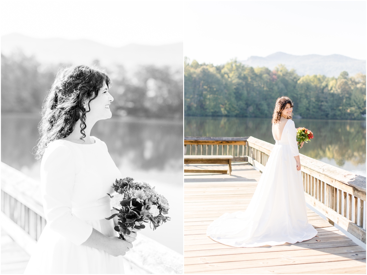 table rock bridal session in greenville, sc