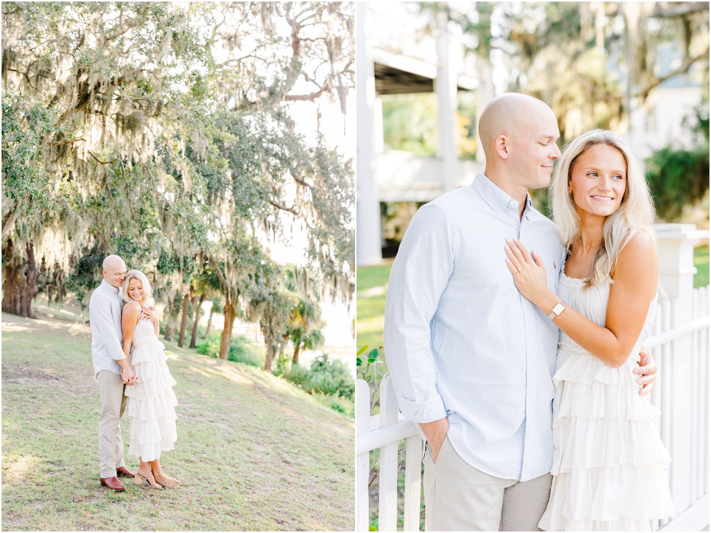Bay Street Engagement Session in Beaufort, SC