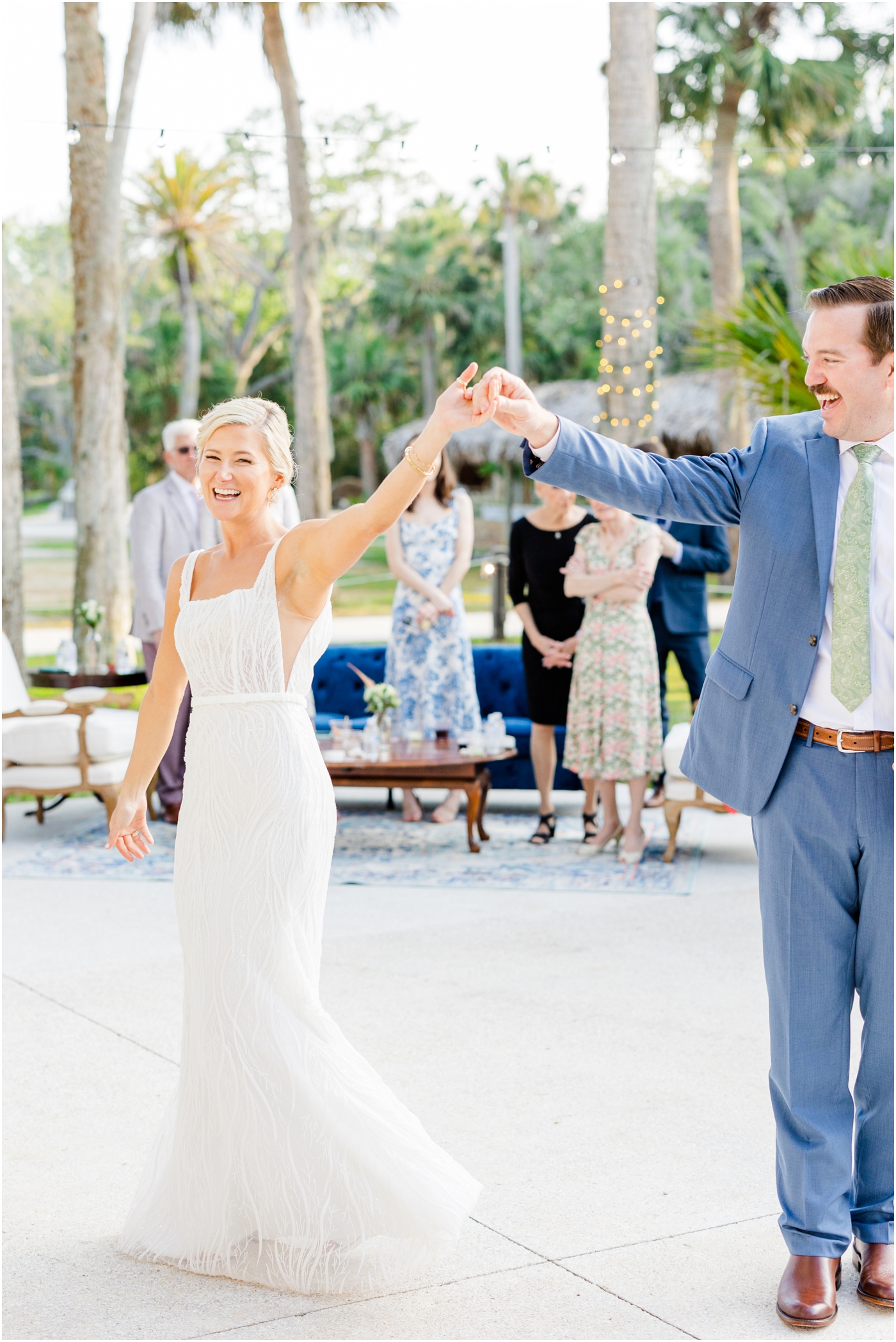 first dance at the fountain of youth St Augustine Florida Wedding Photographer