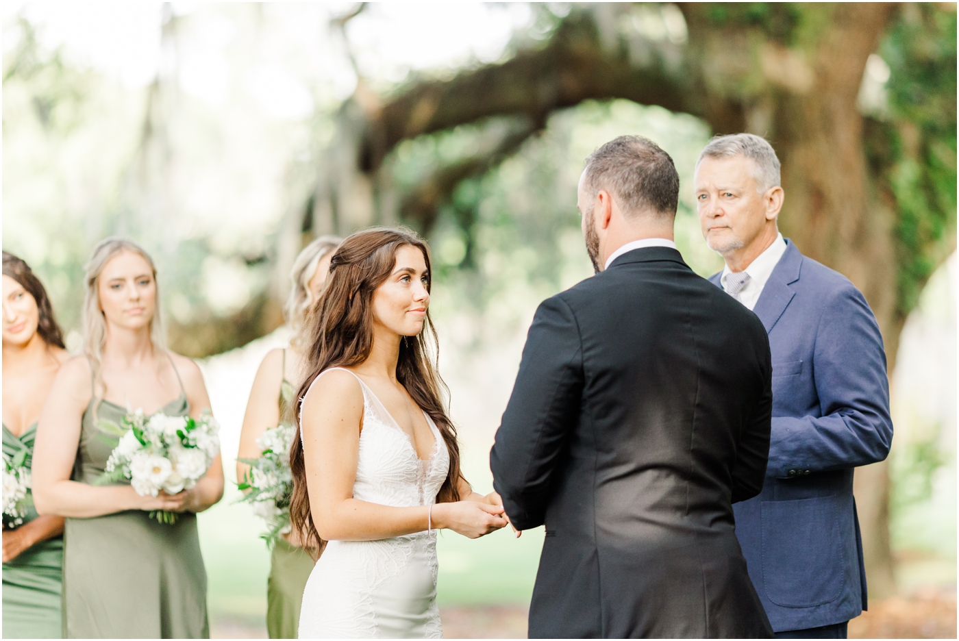 wedding ceremony at Legare Waring House in Charleston, SC