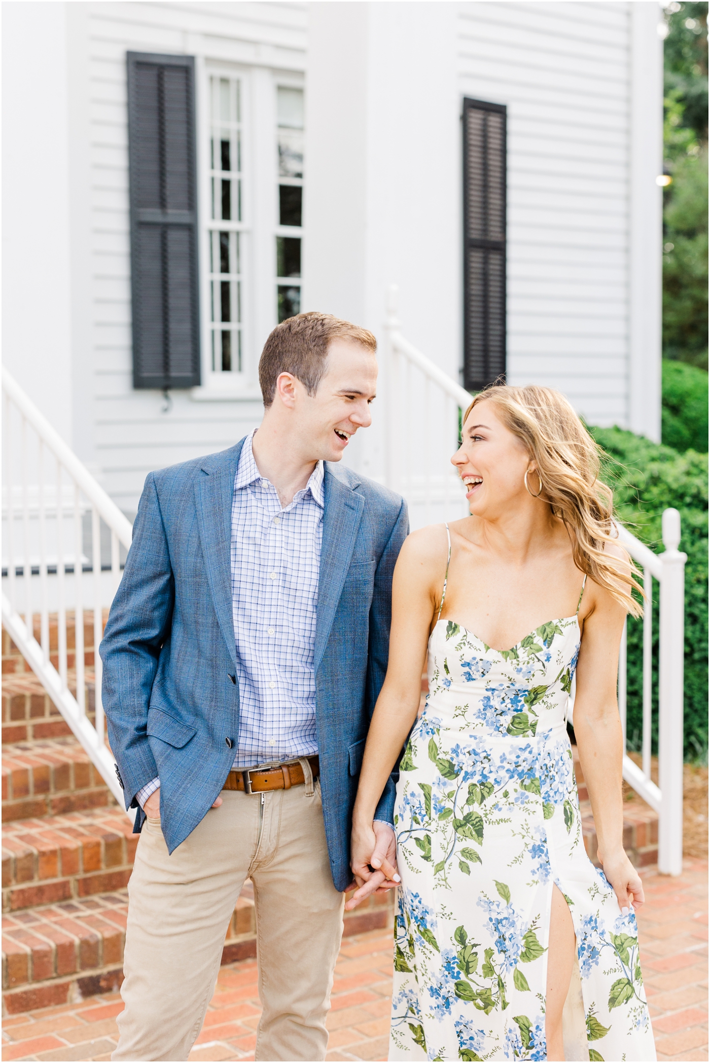 Furman University Engagement Session in Greenville SC at the President's House