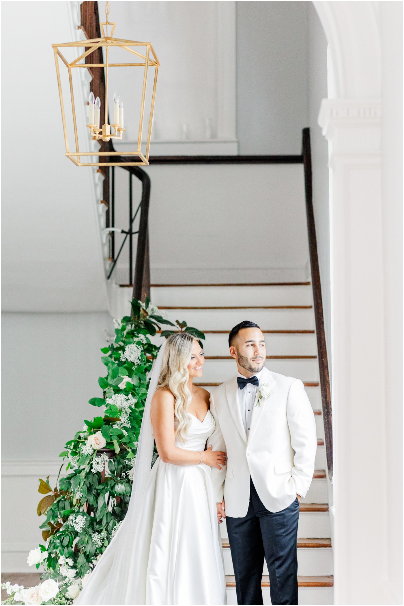 Bride & Groom at their wedding at the Gadsden House in Charleston