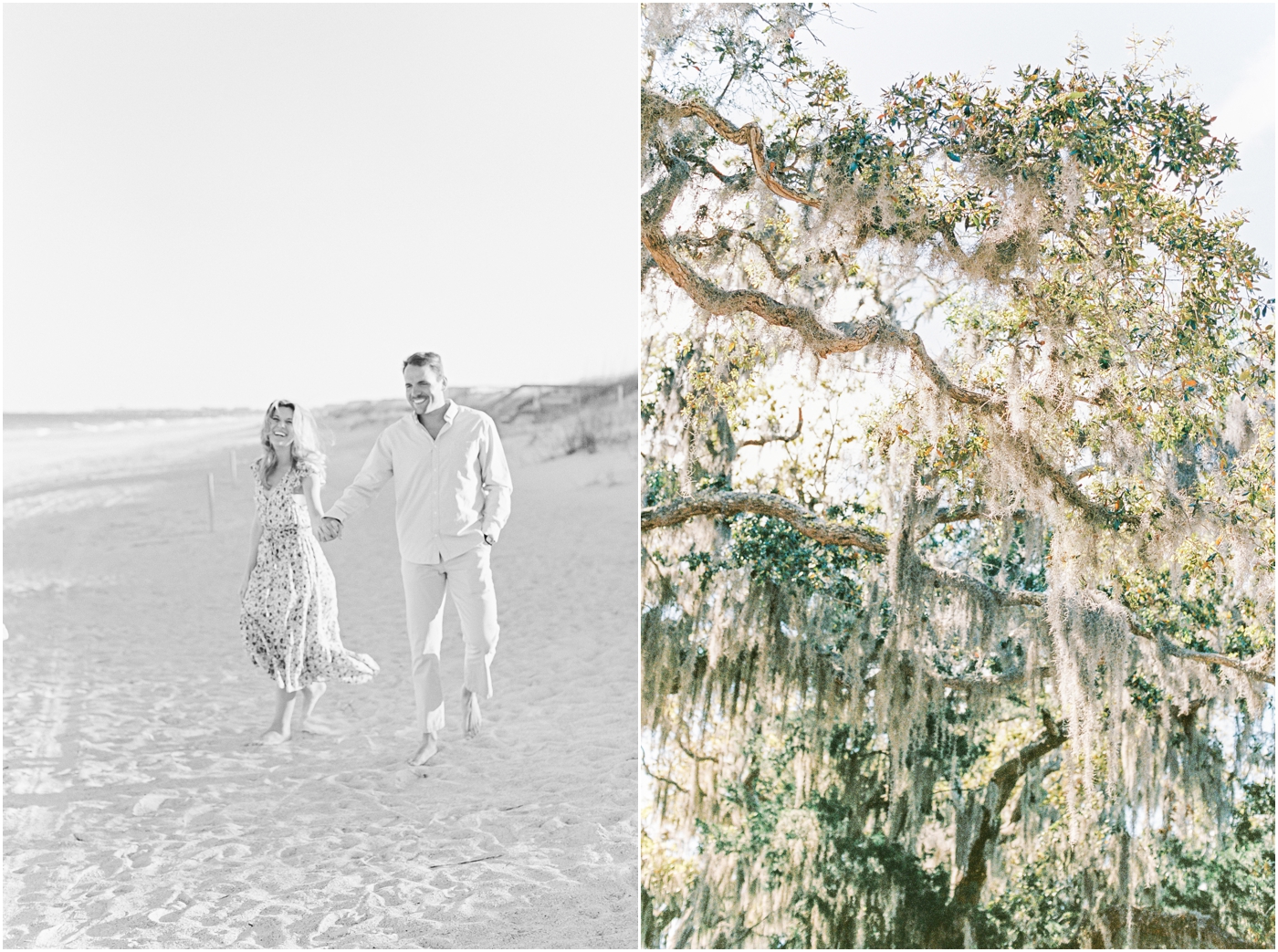 couple on beach on Amelia Island