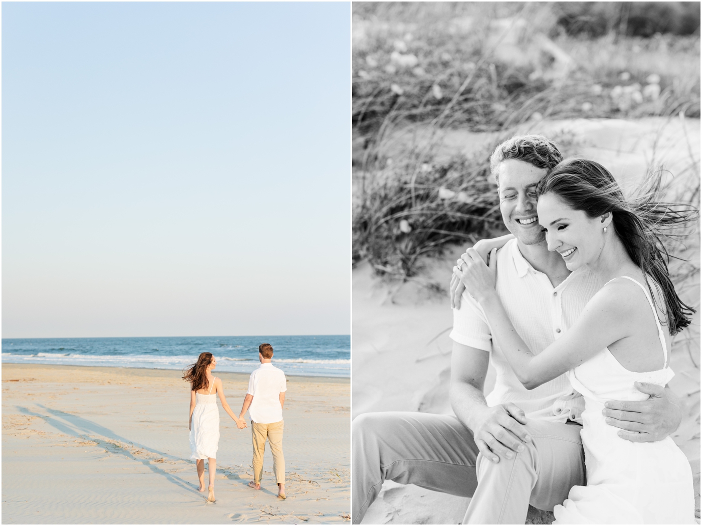 Film Charleston Engagement Session on the beach in Charleston SC