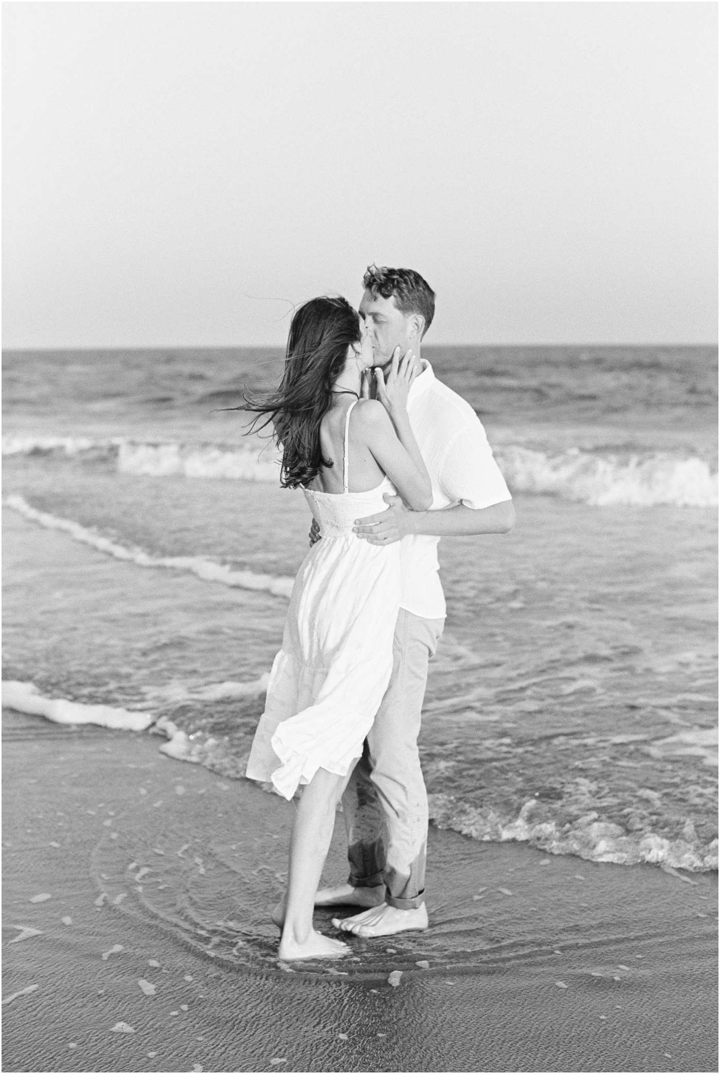 Film Engagement Photos on the beach in Charleston SC