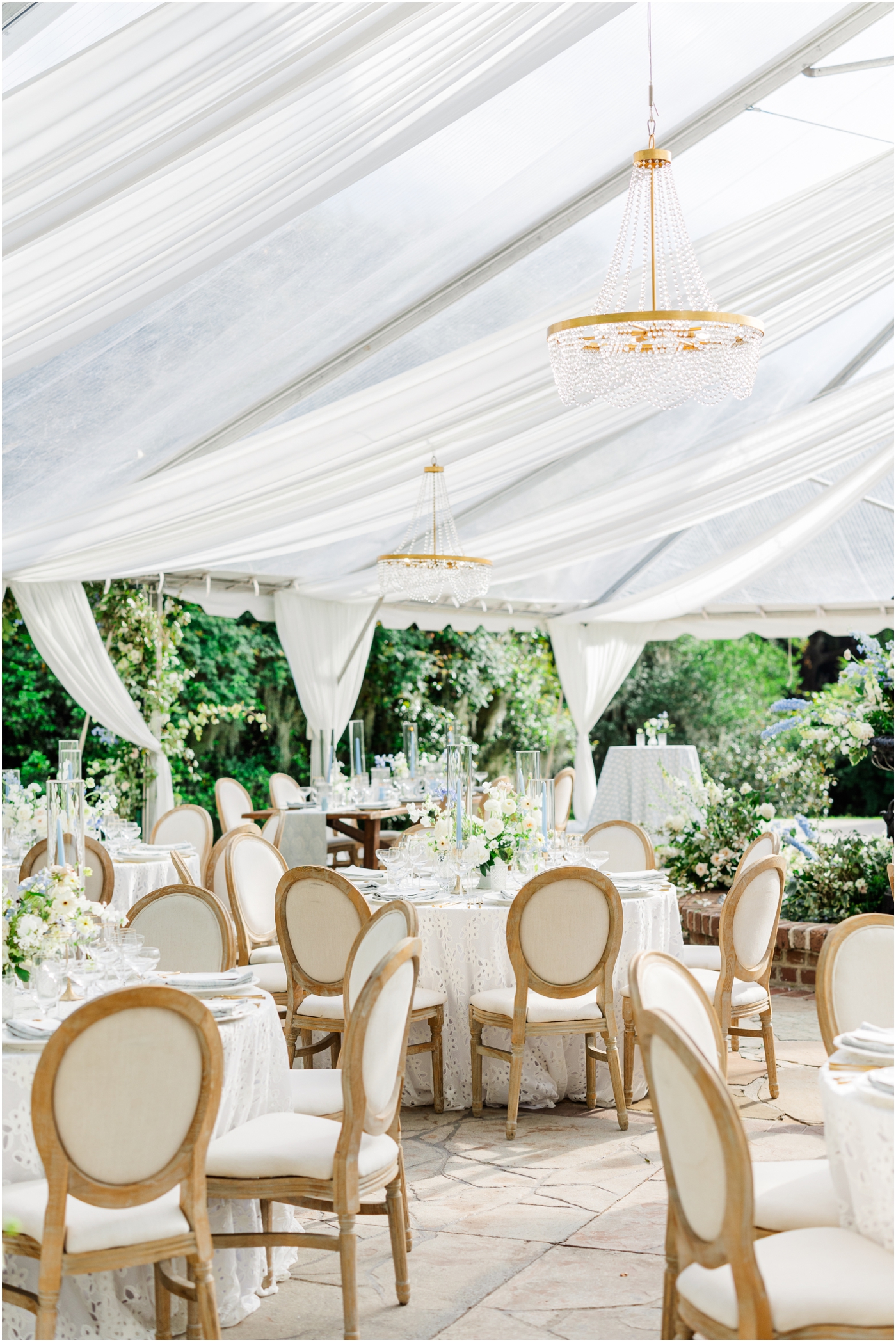 Tented Reception Wedding at Legare Waring House Designed