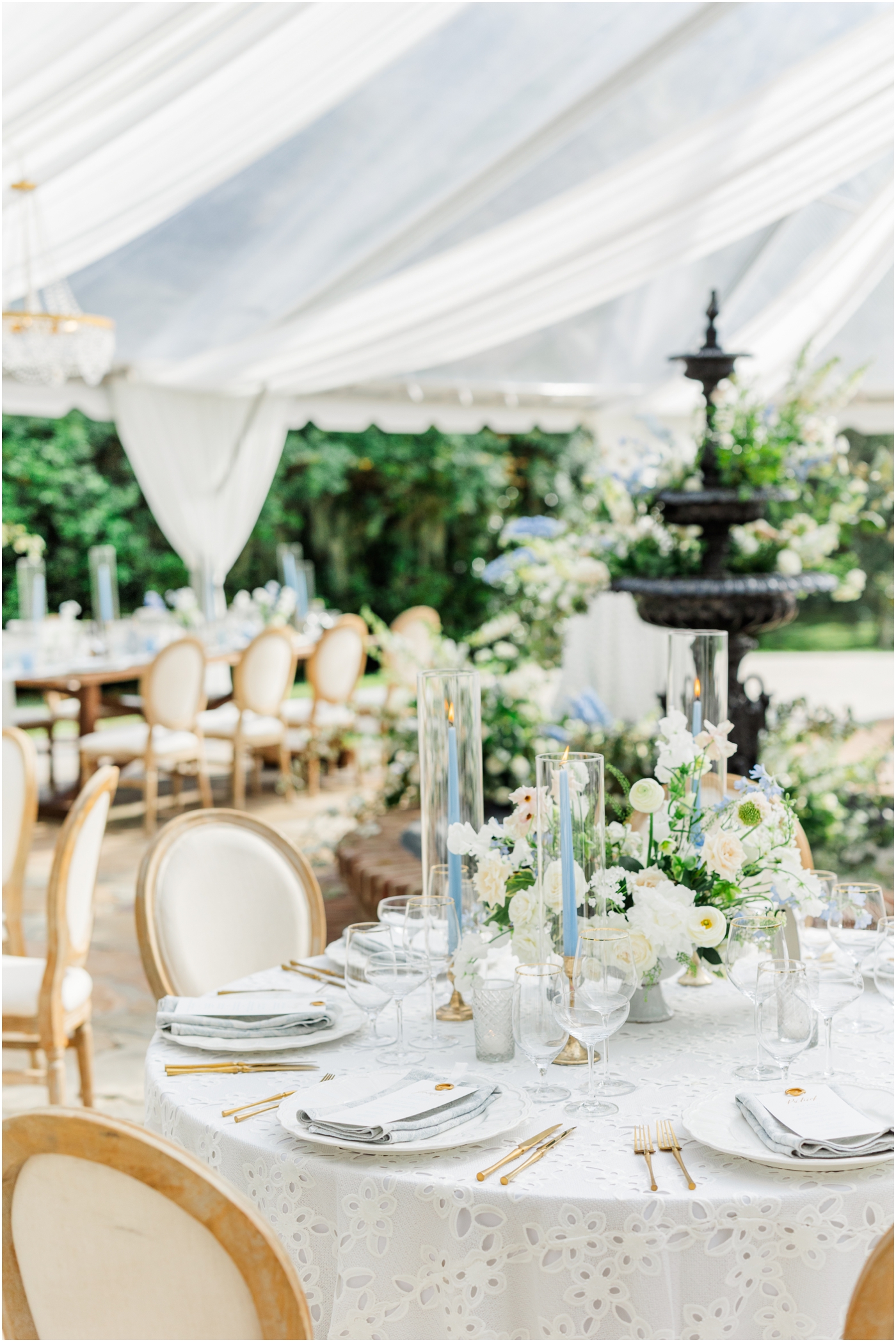 Tented Reception Wedding at Legare Waring House Designed by Intrigue Events