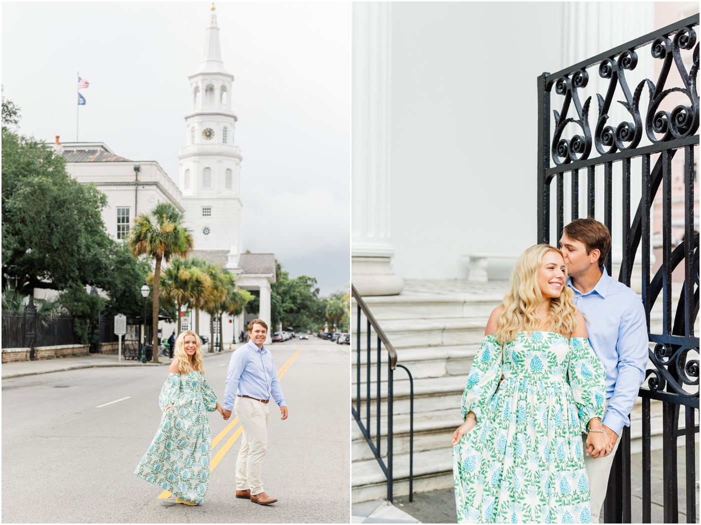 Hibernian hall and folly beach engagement session