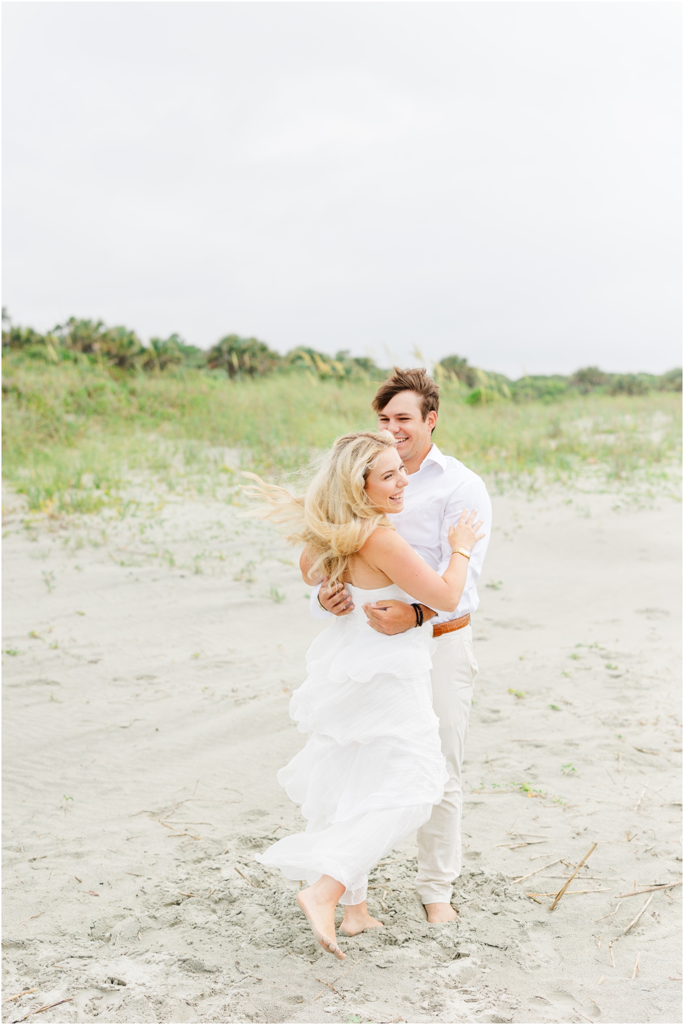 engagement session on folly beach