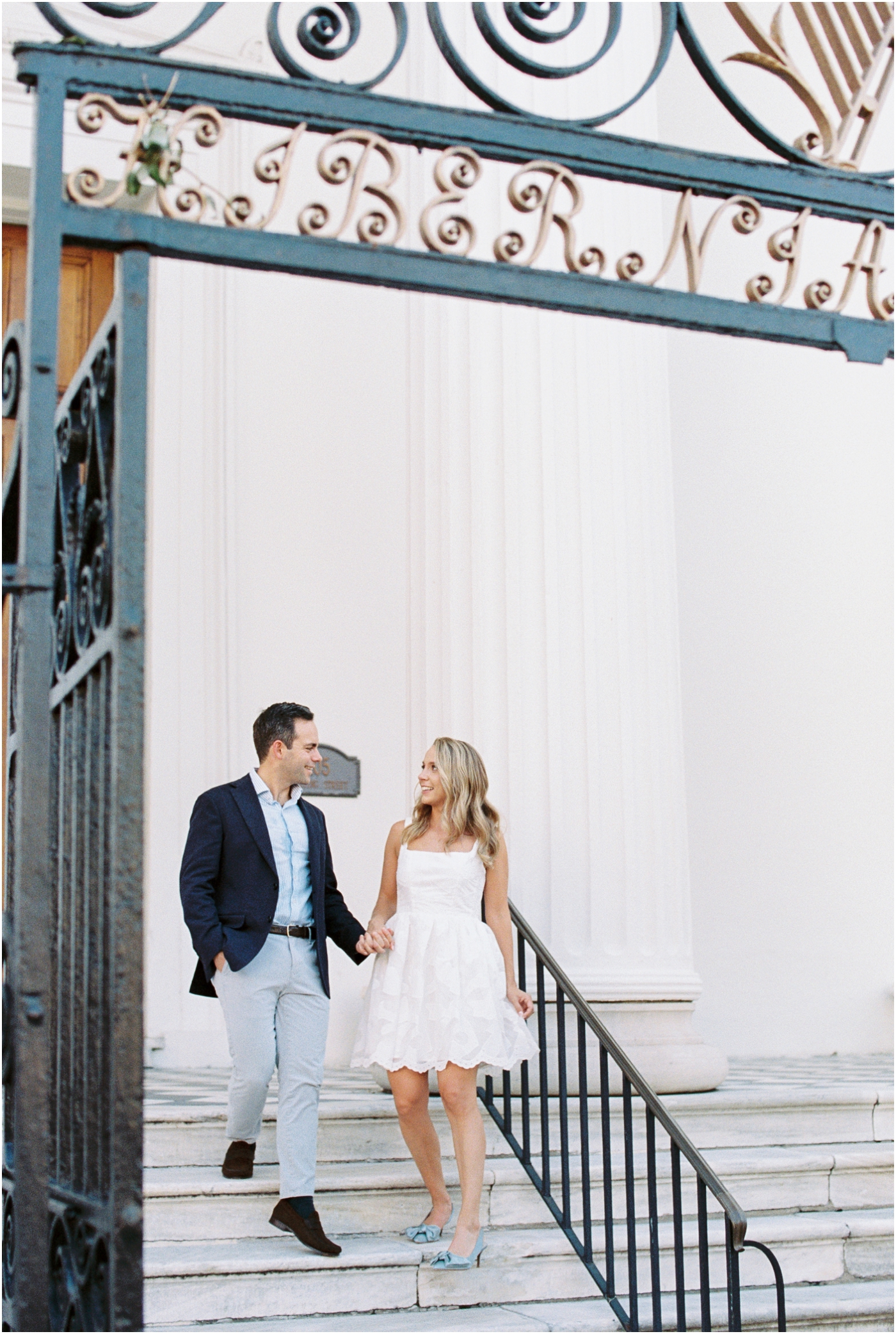 charleston engagement session at Hibernian hall