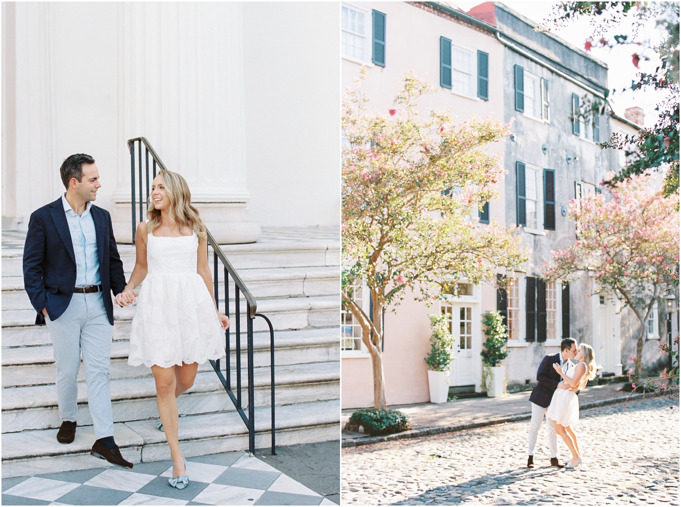 charleston engagement session on film