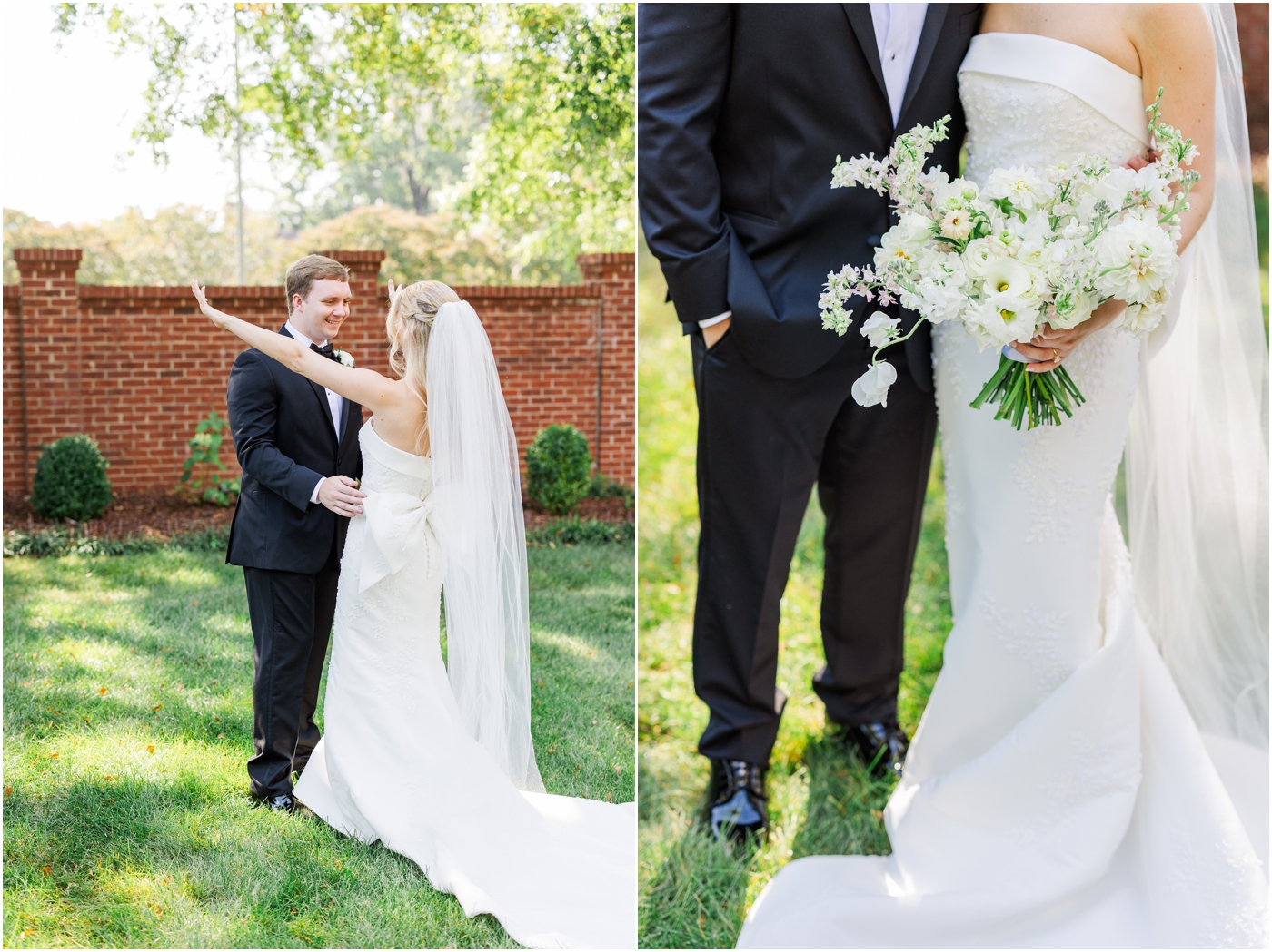 Piedmont club wedding bride & groom