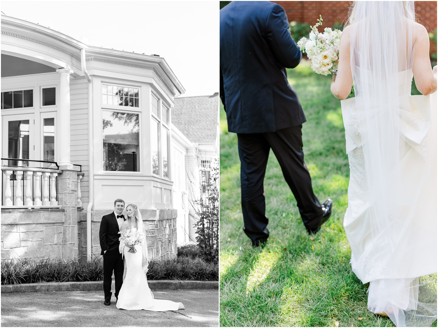 Piedmont club wedding bride and groom