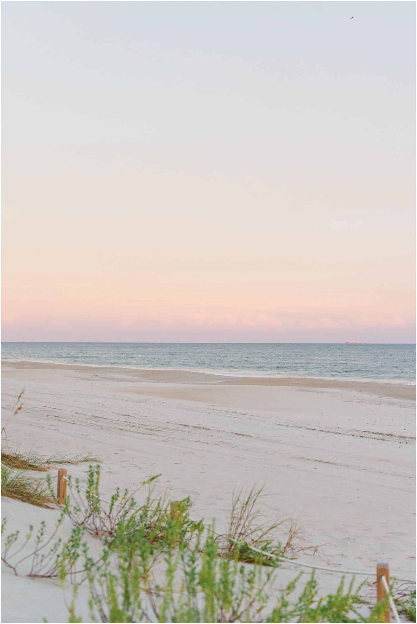 sunset on the beach at the coral bay club in Atlantic Beach nc