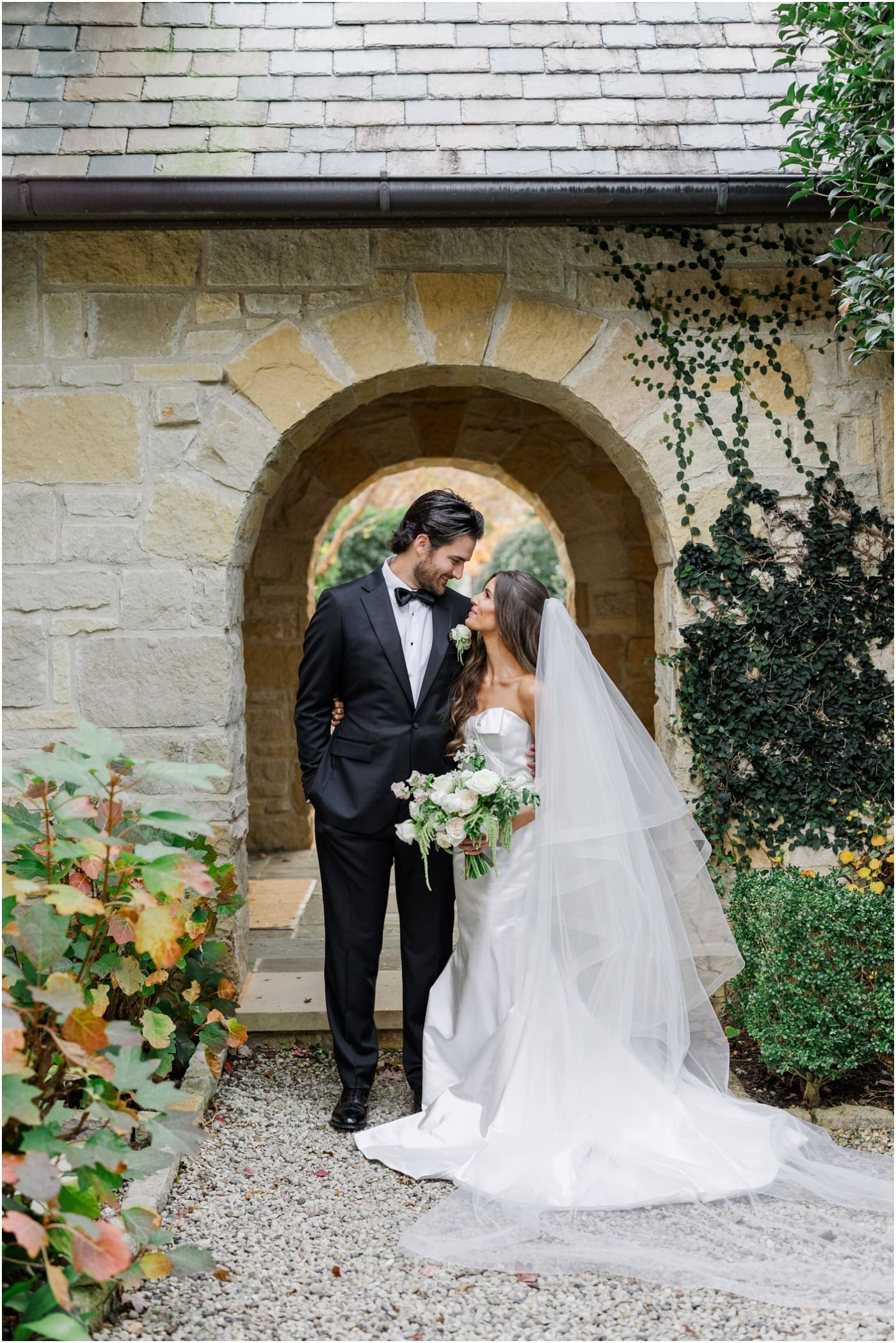 bride and groom at reserve at lake keowee wedding